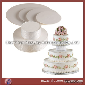 White Round Promotional Acrylic Wedding Cupcake Stand Rack